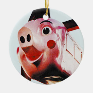 Original Pink Pig, Reich, Atlanta Weihnachtsgebäck Keramikornament