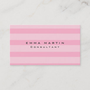 Original Pink Streifen Feminine Einzigartige Moder Visitenkarte