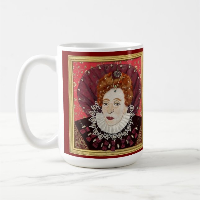 Original portrait of Elizabeth 1st. Kaffeetasse (Links)
