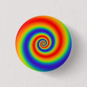 Original Rainbow Gradient farbenfroher Spiraleffek Button