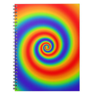 Original Rainbow Gradient farbenfroher Spiraleffek Notizblock