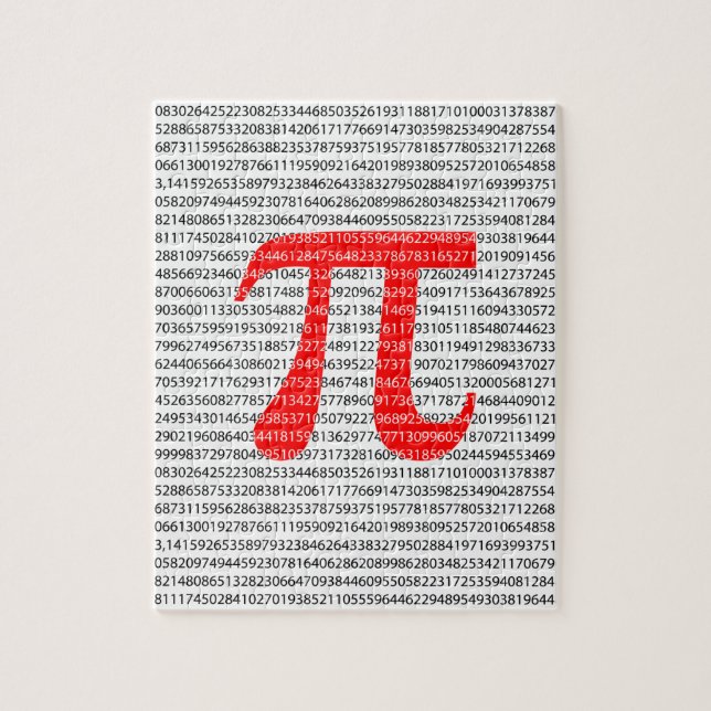 Original red number pi day mathematical symbol (Vertikal)