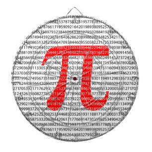 Original red number pi day mathematical symbol dartscheibe
