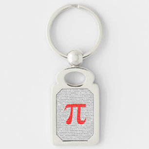Original red number pi day mathematical symbol schlüsselanhänger