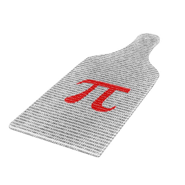 Original red number pi day mathematical symbol schneidebrett (Ecke)