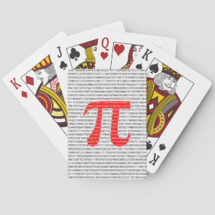Original red number pi day mathematical symbol spielkarten