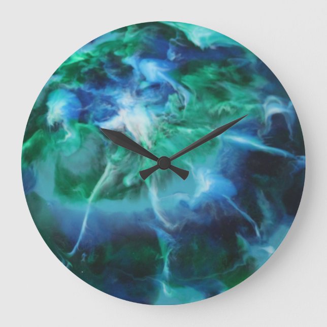 Original Resin Art Design Clock Große Wanduhr (Vorderseite)