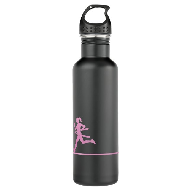 Original Rosa Ribbon Runner Wasserflasche  Edelstahlflasche (Vorderseite)