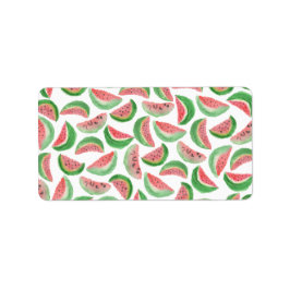 Original Rot-grüne Wasserfarbe trendy Wassermelone Adressaufkleber