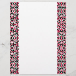 Original Rot und Schwarz Kreuzstich Muster Flyer