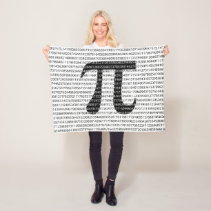 Original schwarze Zahl pi Tag mathematisches Symbo Fleecedecke
