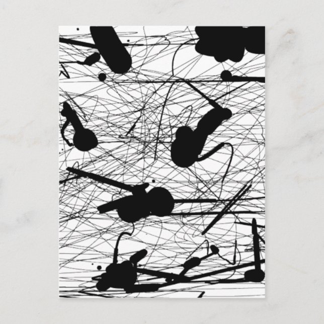 Original Schwarzer Spritzer Postkarte (Vorderseite)