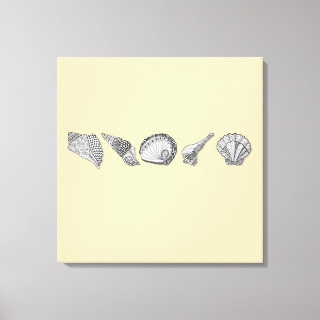 Original Seashell Art Wählen Sie Ihre Farbe Leinwanddruck (Vorderseite)