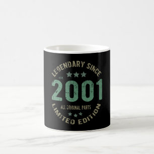 Original seit 2001 Vintage-Legende Geburtstagsgesc Kaffeetasse