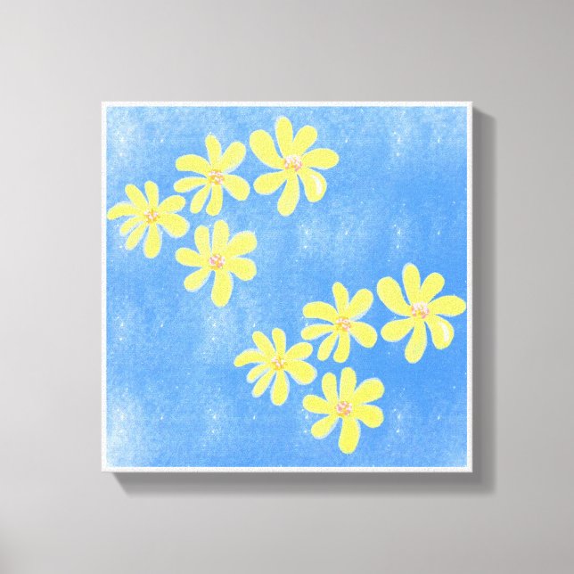 Original Simple Art Blue Prints Leinwanddruck (Vorderseite)