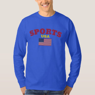 Original SPORTS USA Flag Klassische Mode T-Shirt