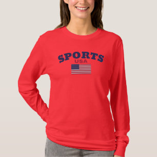 Original SPORTS USA Flag Klassische Mode T-Shirt