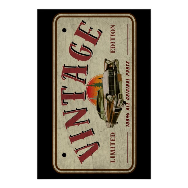 Original-Teile für Vintage Fahrzeuge in limitierte Poster (Vorderseite)