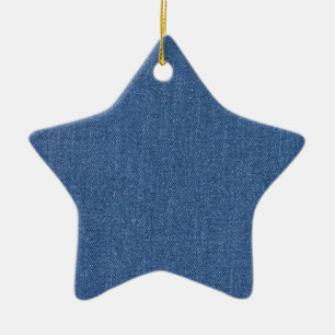 Original Textilienblau-Mode-Jeans denim Keramik Ornament