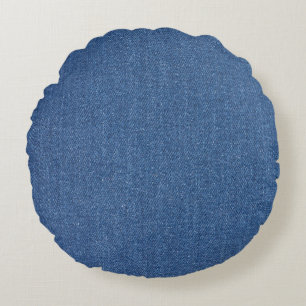 Original Textilienblau-Mode-Jeans denim Rundes Kissen