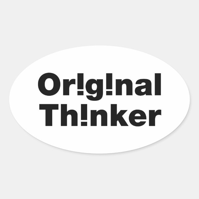 Original Thinker Ovaler Aufkleber (Vorderseite)