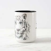 Original Tiger Wasserfarbe Chinesisch Zodiac Monog