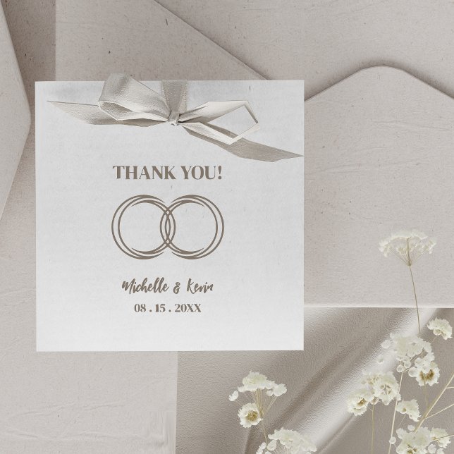 Original Trendy Wedding Rings Thank You Wedding Gummistempel (Elegant Original Trendy Wedding Rings Thank You Wedding Rubber Stamp.)