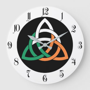 Original Triquetra-Kreis keltischer Knoten Irische Große Wanduhr
