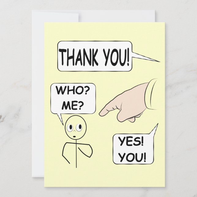 Original Vielen Dank Einladung (Vorderseite)