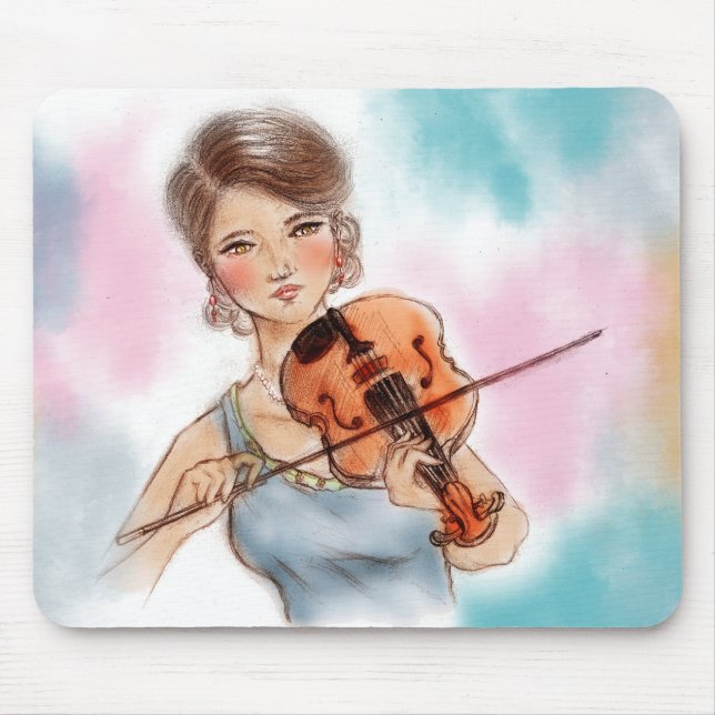 Original Vintage Kunstmousepad - Geige Mousepad (Vorne)
