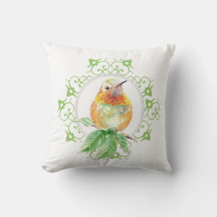 Original Wasserfarbe Rufous Hummingbird Bird Kissen