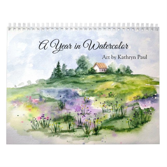 Original Wasserfarben-Wandkalender Kalender (Titelbild)