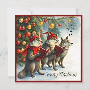 Original Winter Snow Forest Frohe Weihnachten
