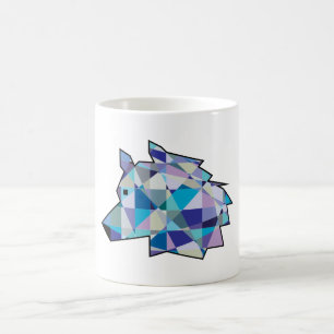Original Wolf-Grafik Profil Wolf-Gesicht Kaffeetasse