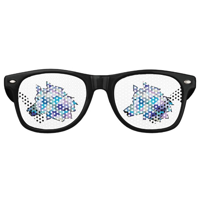 Original Wolf Head Grafikart | Profil Wolf-Gesicht Partybrille (Vorderseite)