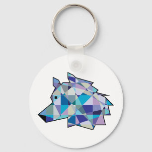 Original Wolf Head Grafikart   Profil Wolf-Gesicht Schlüsselanhänger