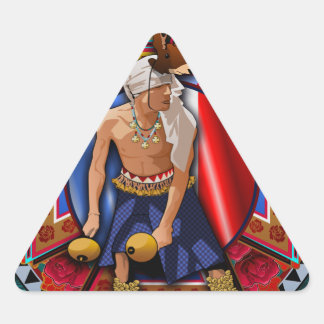 Original Yaqui Nation Deer Dancer Dreieckiger Aufkleber