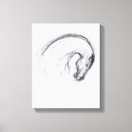 Original Zeichnend 2 Pferdejahr Zodiac Canvas-Druc Leinwanddruck