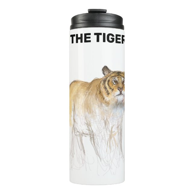 Original Zeichnend Chinesisches Tigerjahr Geburtst Thermosbecher (Vorderseite)