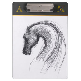 Original Zeichnend Monogramm-Zwischenablage Klemmbrett