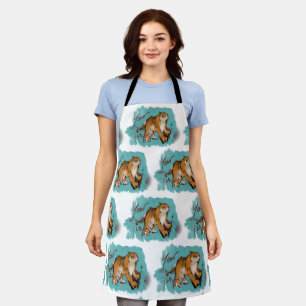 Original Zeichnend Tiger Chinesisch Neues Jahr AoA Schürze