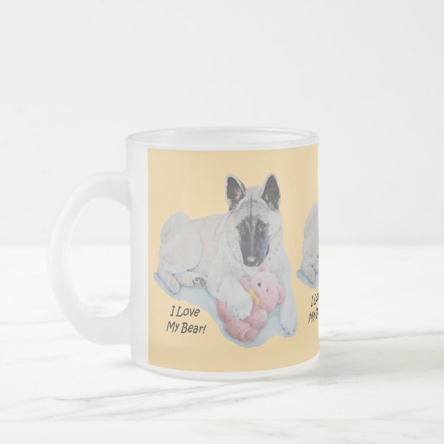 Originalbild eines sehr niedlichen Hundes Mattglastasse (Links)