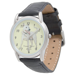 Originalbild eines weißen amerikanischen Bulldogge Armbanduhr