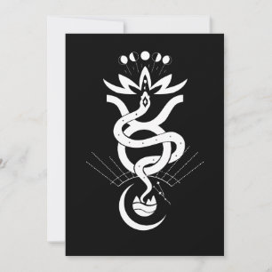 Originaldesign für den Druck des Schlangensymbols  Einladung
