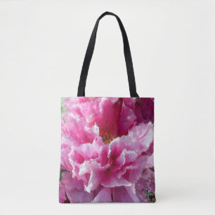 *~* Originale Art Pink Peony Floral AR1 Malerei Tasche