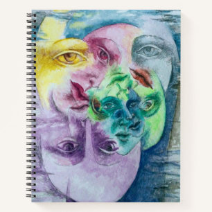 Originale Kunst bunt Surrealismus Bild Notizbuch