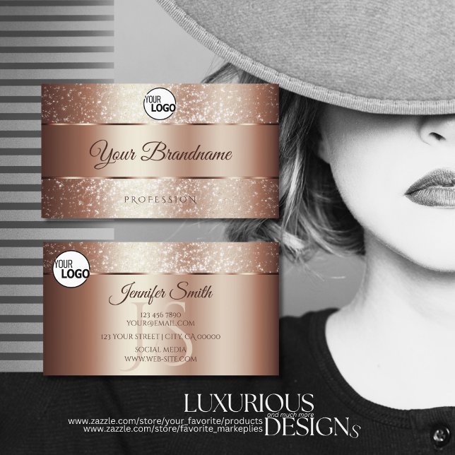 Originale Logos für den Glitzer in Luxus-Rose Visitenkarte (Von Creator hochgeladen)