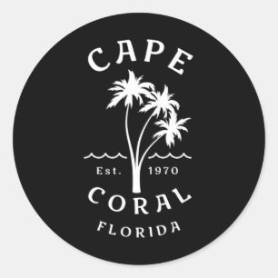 Originale Strände von Capcoral Florida Neueste Kun Runder Aufkleber