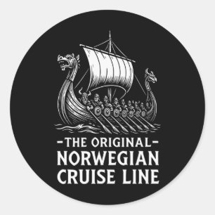 Originaler norwegischer Kreuzfahrt-Linien-Wiking-H Runder Aufkleber
