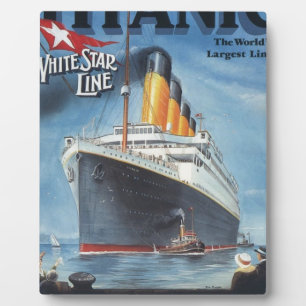 Originaler Titanic Vintage Poster 1912 Fotoplatte
